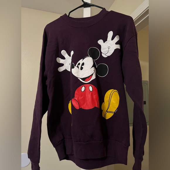 Disney Mickey Purple Sweatshirt - Picture 1 of 5